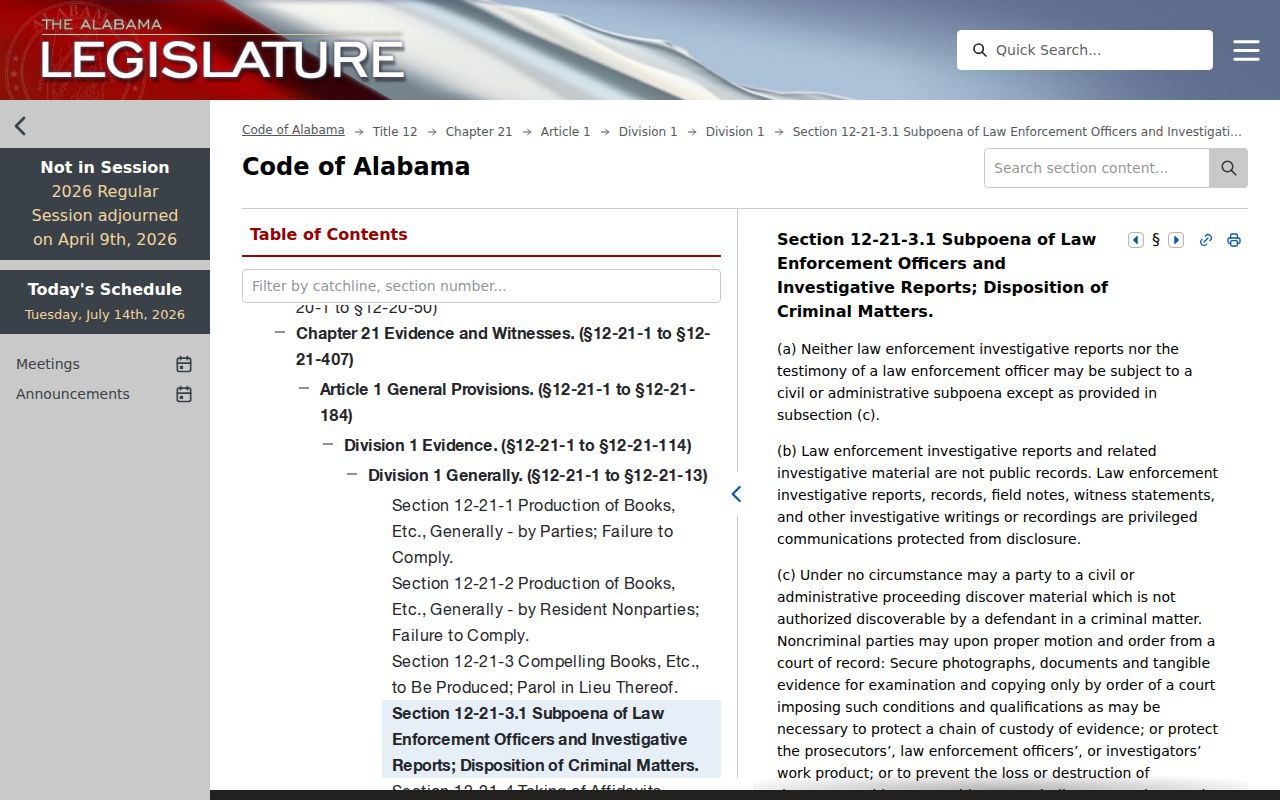 Franklin County court records Alabama law enforcement investigative report access limit