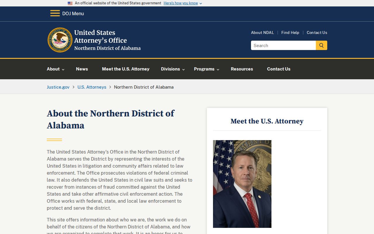 Franklin County criminal court records U.S. Attorney Northern District of Alabama