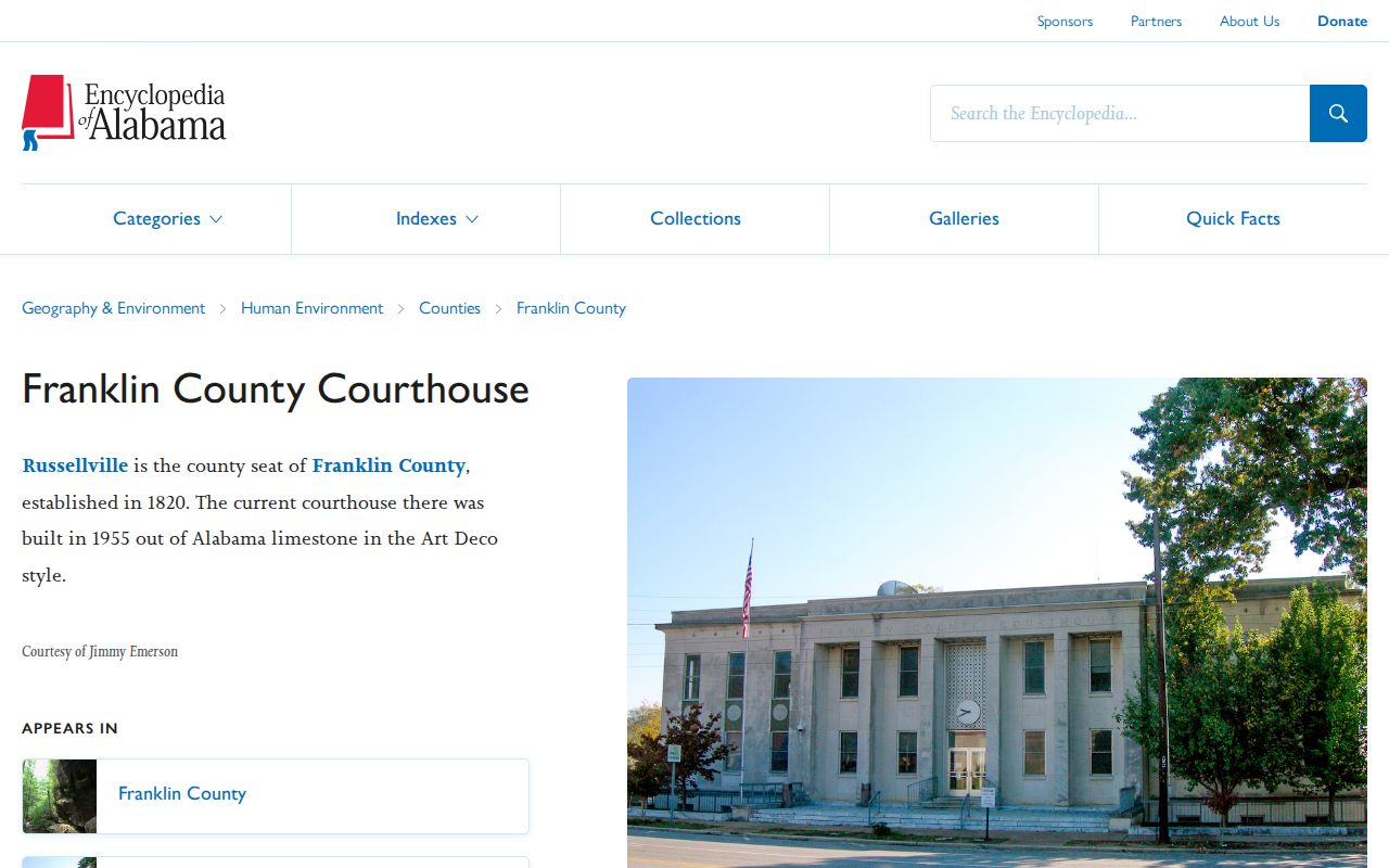 Franklin County Court records courthouse history